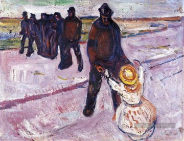 Expressionisme œuvres - travailleur et enfant 1908 Edvard Munch Expressionnisme